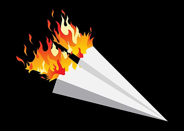 Burning Paper Airplane