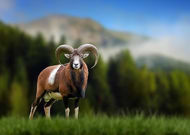 Big european moufflon