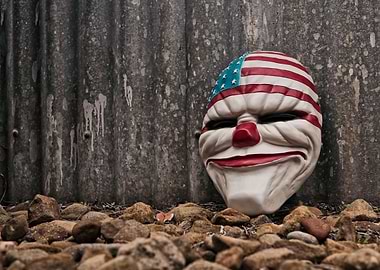 An Abandoned Clown Mask