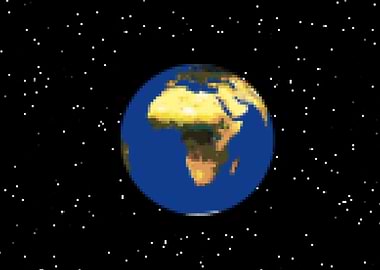 Pixel art videogame Africa