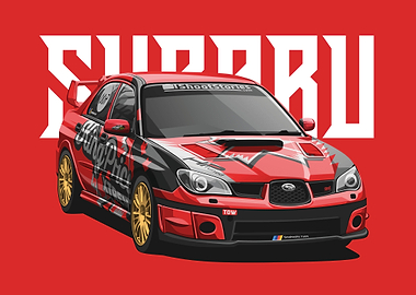 subaru wrx sti red
