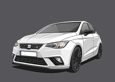 seat ibiza fr white