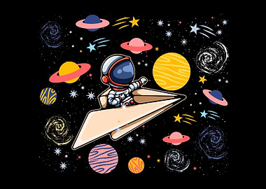 Paper Plane Astronaut