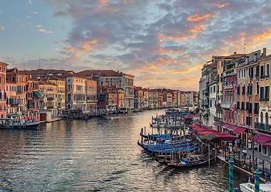 Grand Canal At Sunset