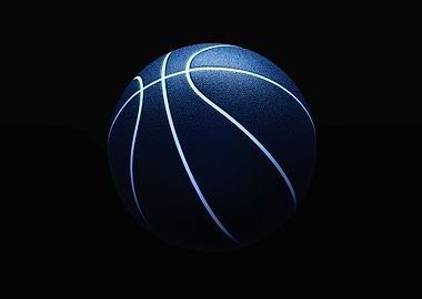 Neon black basketball