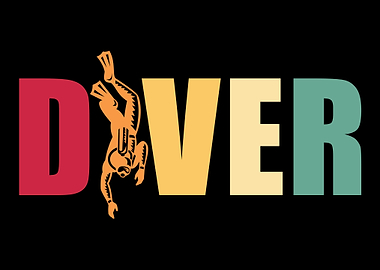 Retro Scuba Diving Vintage