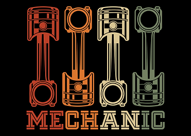 Retro Motorcycle Mechanic