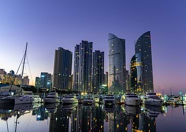 Modern skyline of Busan