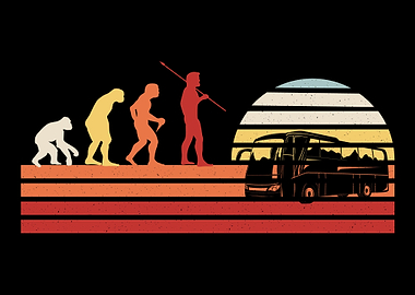 Retro Vintage Bus Driver