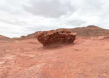 Red mushroom stone Desert