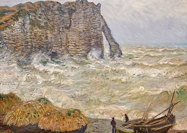 Stormy Sea in Etretat