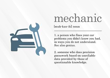 Funny Mechanic Definition
