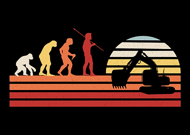 Retro Excavator Operator