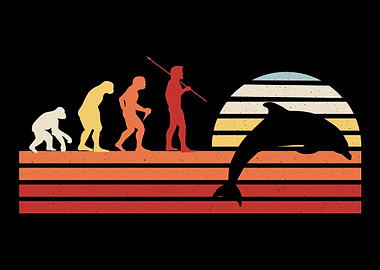 Retro Dolphin Vintage