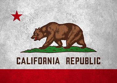 Flag of California on Wall