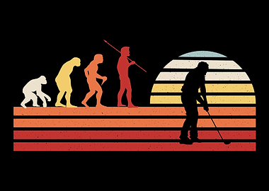 Retro Golf Golfer Vintage