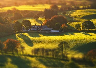 Scenic autumn rural scene