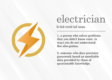 Funny Electrician Sign