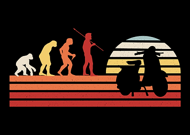 Retro Scooter Bike Vintage