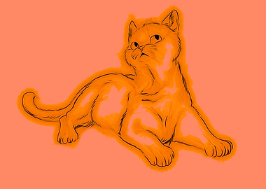 Simple Cat resting 1