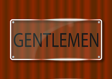 Gentlemen Door Name Plate