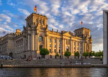 Berlin Reichstag At Sunset