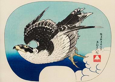 Hawk by Hokusai