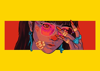 Girl with wound on face