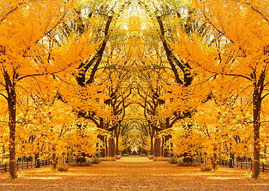 Forest Sunset Landscape