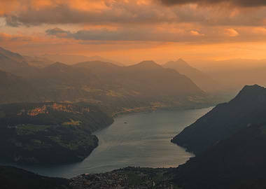 Swiss Mountain Sunset