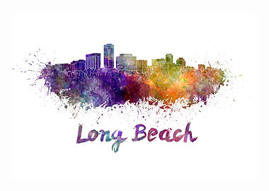 Long beach skyline