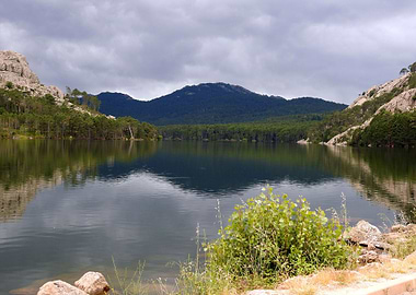 Mountains at Lake Nature