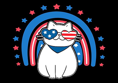 Cute Cat Kitten Rainbow