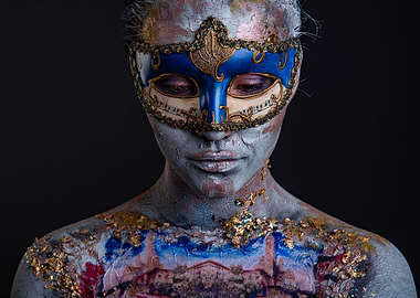 Creative podium makeup in