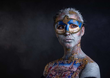 Creative podium makeup in