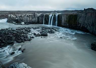 Iceland Blue Waterfalls