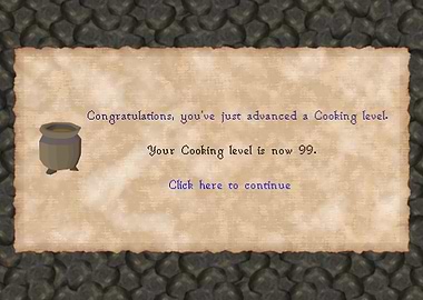 Runescape LVL 99 Cooking