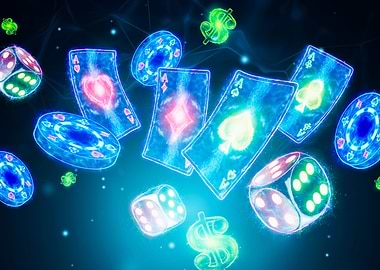 Neon Poker Jetons Casino