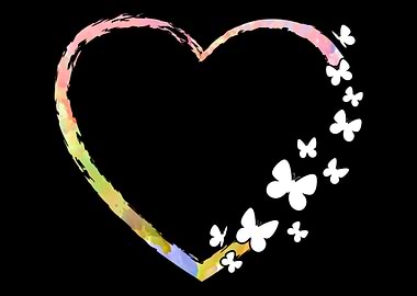 Butterfly Heart Cute