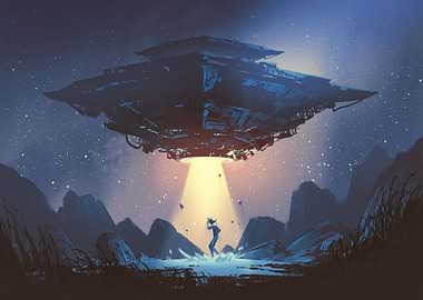 the spaceship abducting