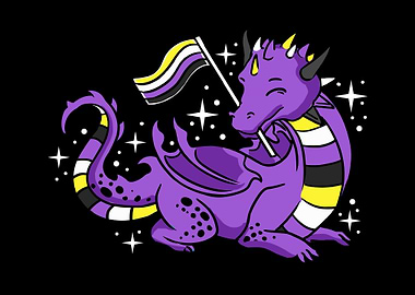 Dragon Nonbinary Pride