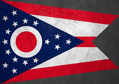 Flag of Ohio on Wall