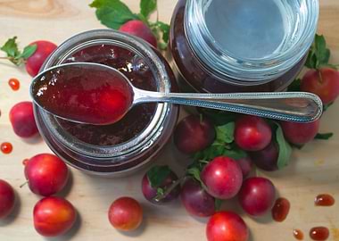 Cherry plum marmalade