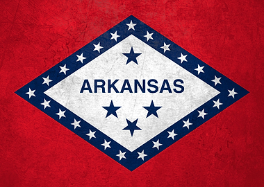 Flag of Arkansas on Wall