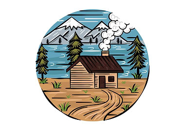 Wooden House by the Lake