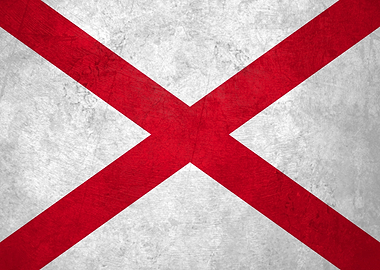 Flag of Alabama on Wall
