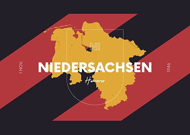 Niedersachsen Map Germany