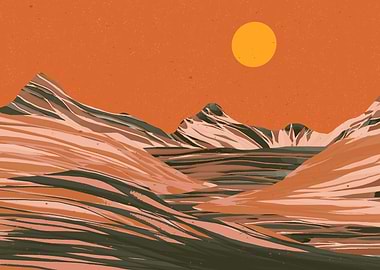 Abstract Mountain art