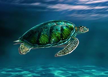 Sea Turtle underwater