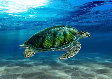 Sea Turtle underwater